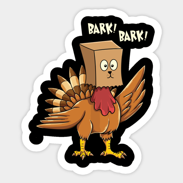 Thanksgiving Turkey dog bark design Sticker by ArtZone